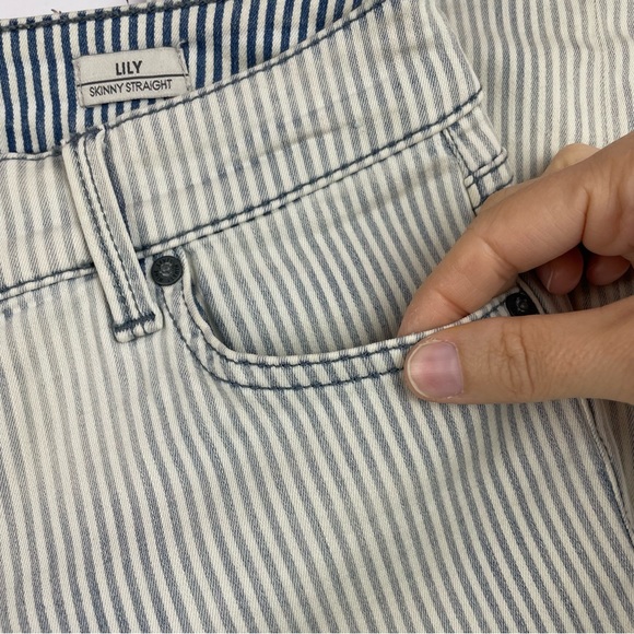 Level 99 Lily Skinny Straight Stripe Denim Jeans Women Size 26 - Picture 3 of 9